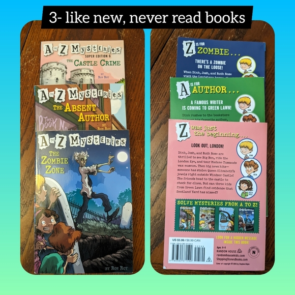 5/$25 Bundle of 3, like new A to Z mysteries books for young readers. - Picture 1 of 4